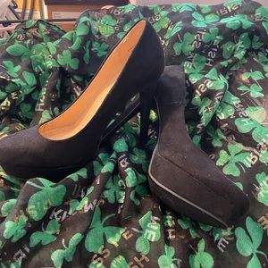 Suede Black heels
